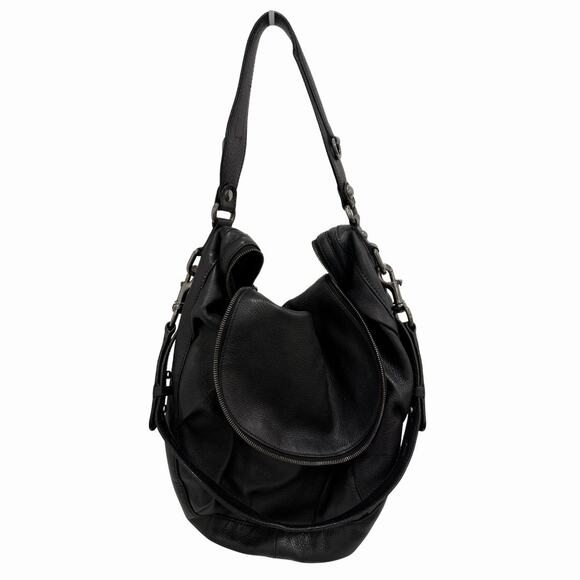 Gucci Icon Bit Medium Shoulder Hobo Bag Black Leather Pleats and Horsebit Detail - Picture 1 of 5